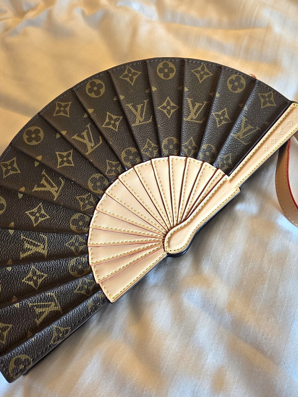 Brown Monogram Fan Clutch